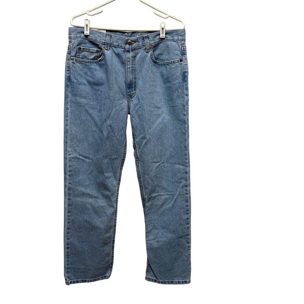 George Regular Fit Mens Jeans Size 33X30 Light Wash Denim Straight Leg Pants NEW